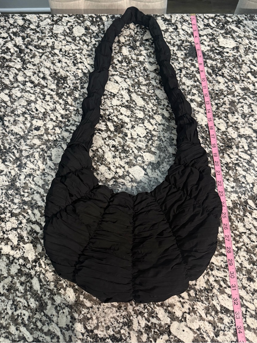 COS quilted shoulder crossbody black zipper bag - Picture 7 of 7